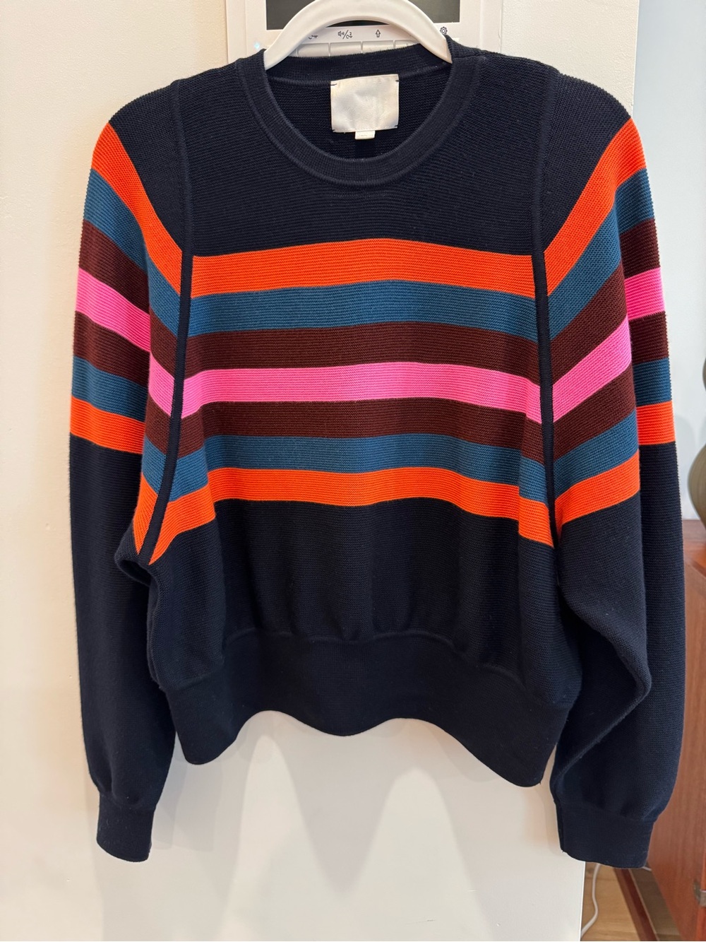 Molli Iconic Breton Stripe Crewneck Sweater - Navy